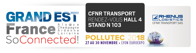 POLLUTEC 2018 – Retrouvez l’expertise CFNR Transport SAS !